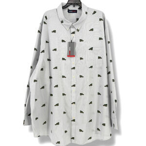 Roundtree & Yorke TravelSmart Christmas Tree Station Wagon Shirt Mens Size 3XT